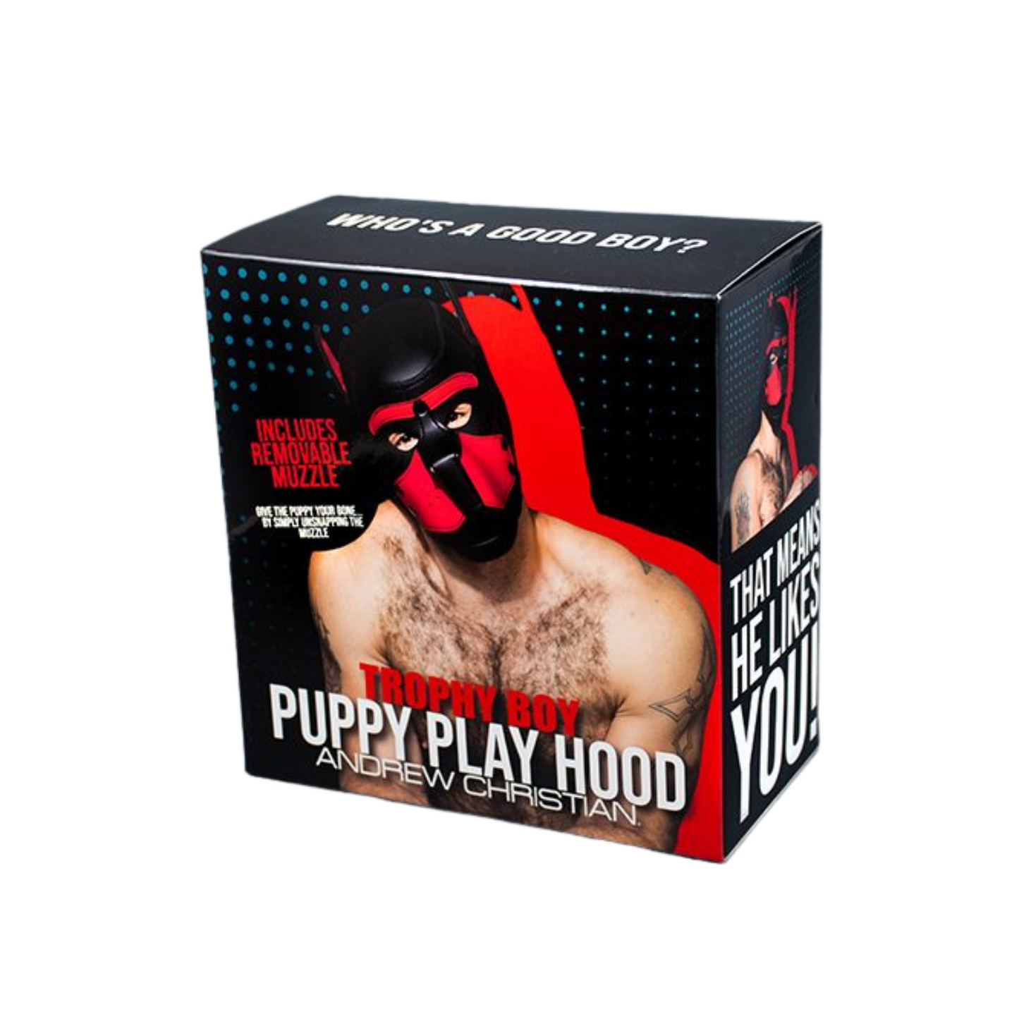 Andrew Christian - Trophy Boy Puppy Masker - Rood