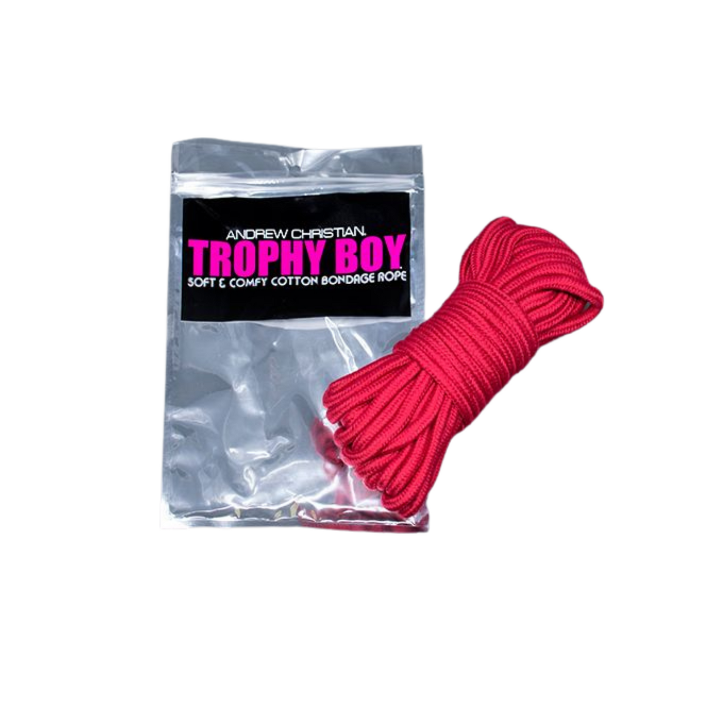 Andrew Christian - Trophy Boy Zacht & Comfortabel Bondage Touw - Rood