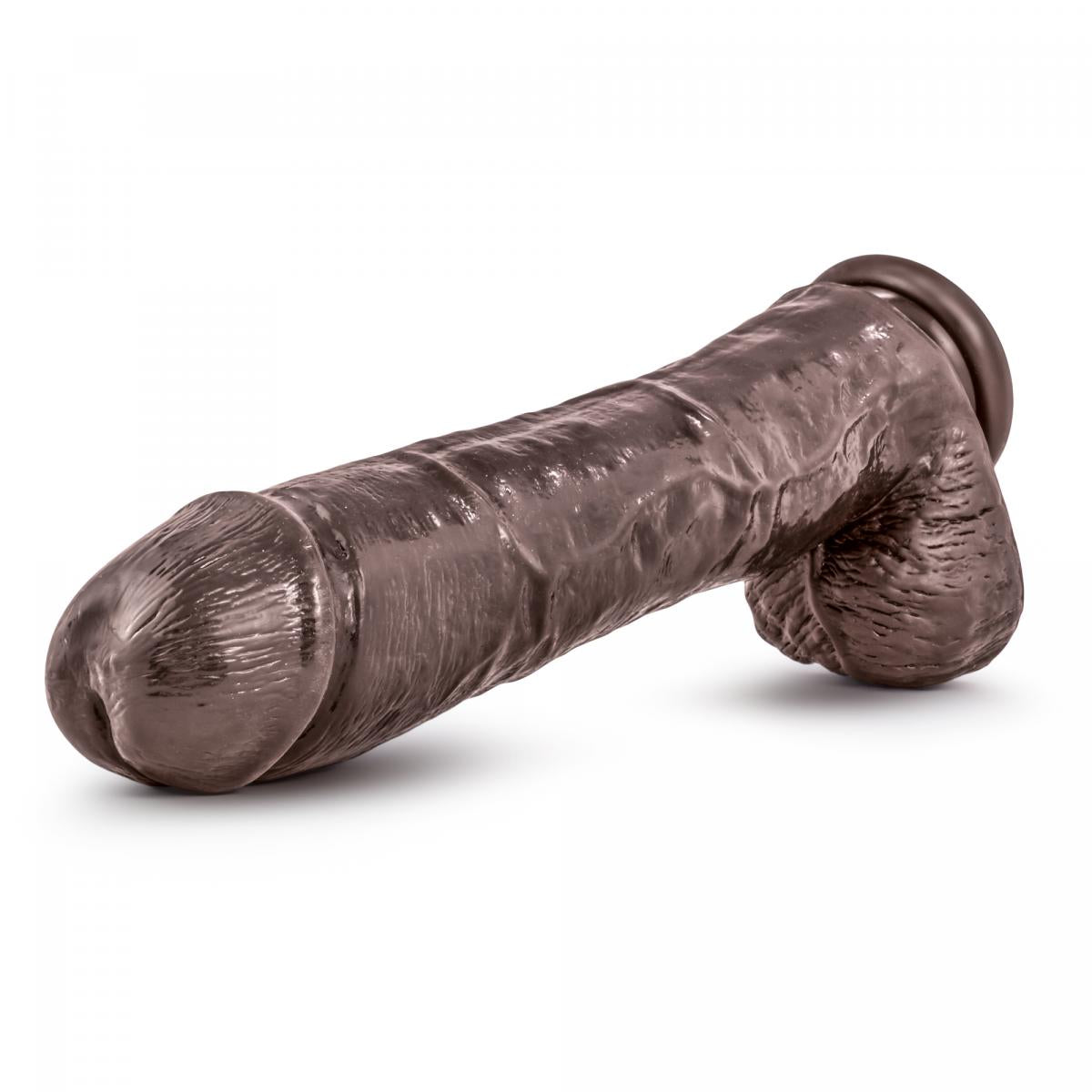 Zeer grote, realistische bruine xxxxl dildo van 33 cm van het merk Dr. Skin. Perfect voor gay mannen en te koop bij Flavourez.