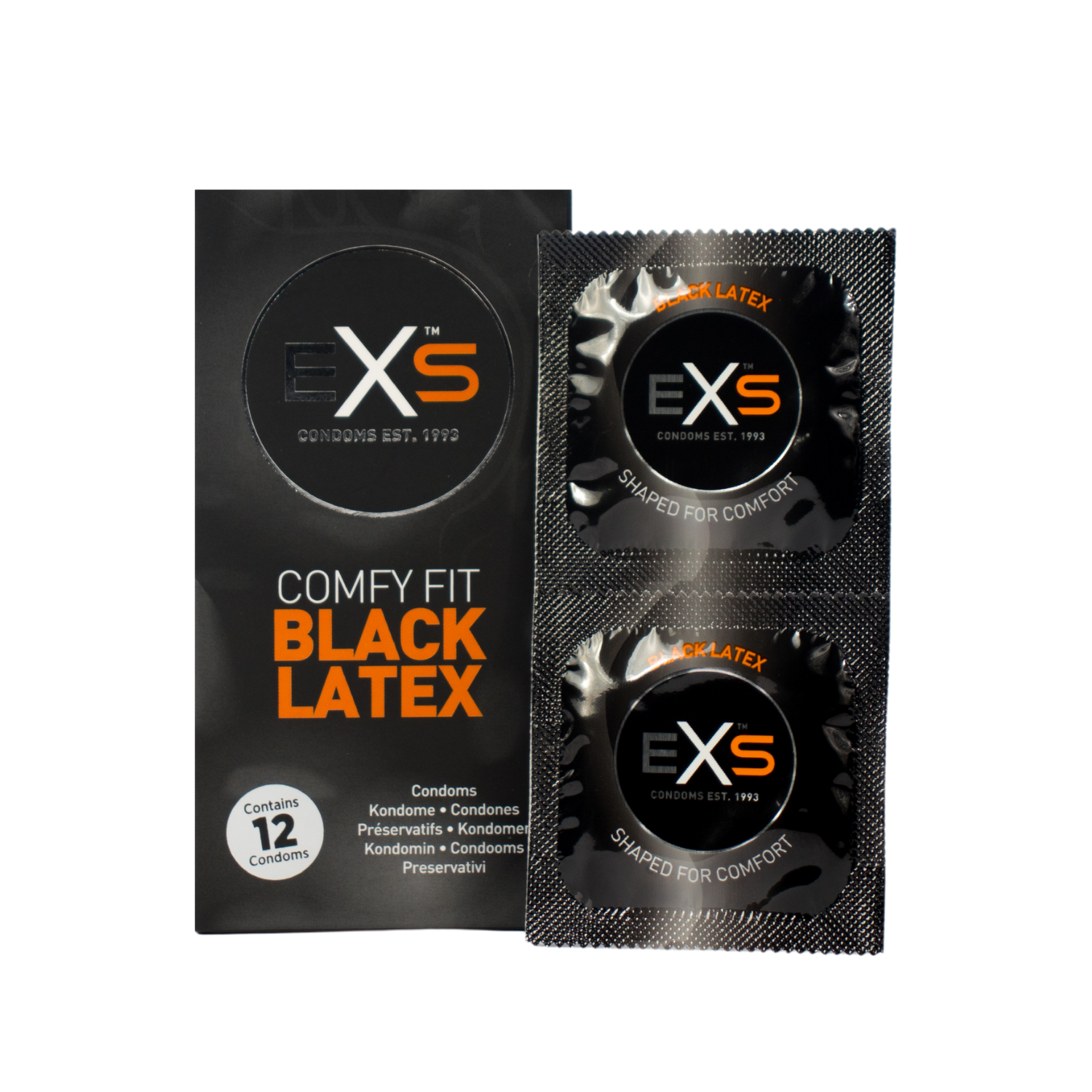 Zwarte latex condooms zijn gesschikt voor een spannende date of sexfeest. Toys en condooms voor sexfeesten koop je bij Flavourez.nl